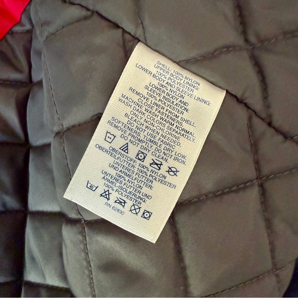 Lands’ End Youth 14–16 Winter Jacket‎ Red & Navy Colorblock - Picture 7 of 7